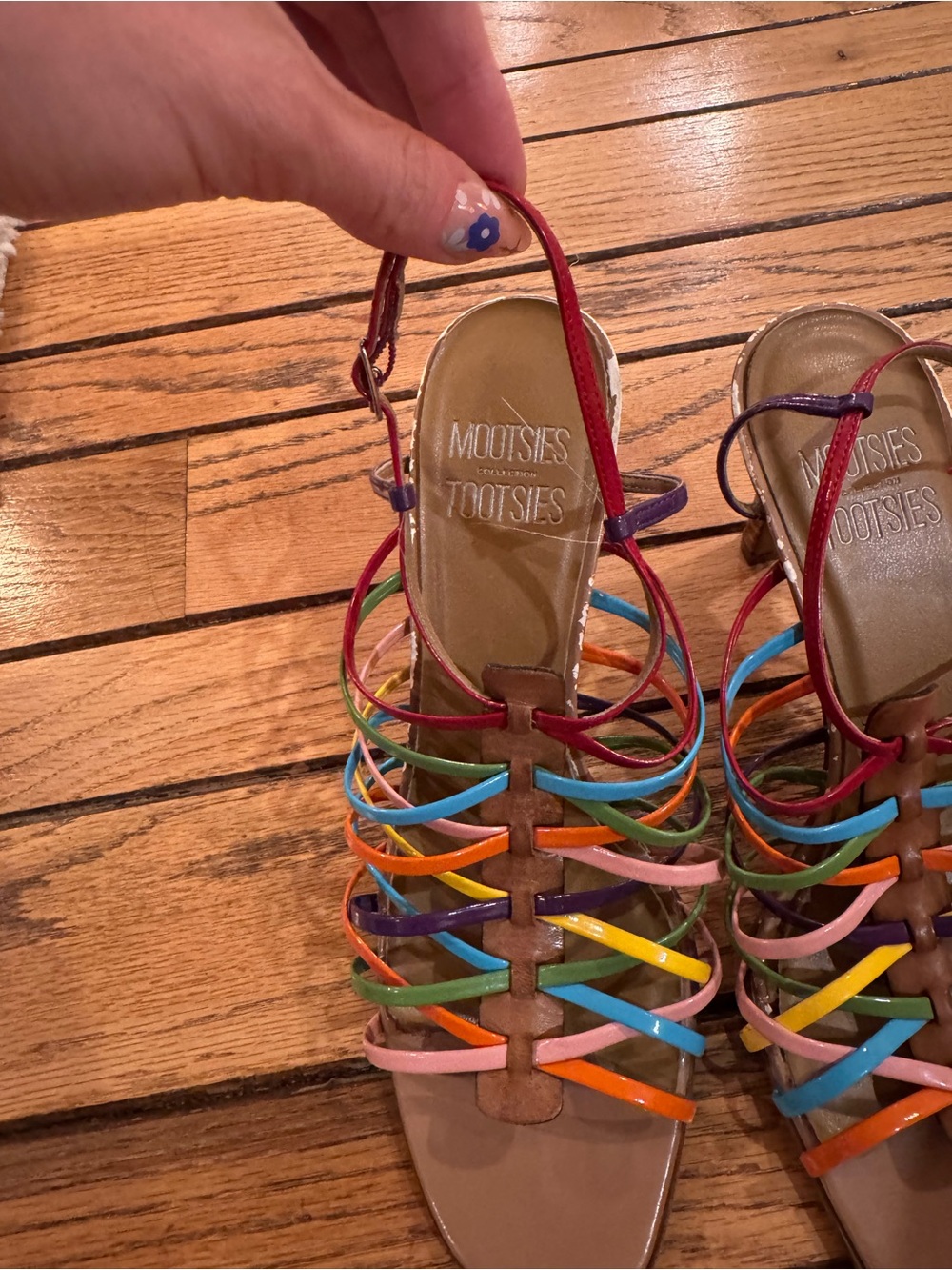 Mootsies Tootsies Lanza rainbow strappy heels - Picture 10 of 10